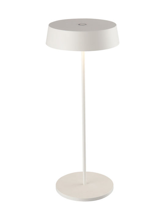 VK Lighting VK/03214/W/W Επιτραπέζιo Φωτιστικό Εξωτερικού Χώρου με Ενσωματωμένο LED σε Λευκό Χρώμα